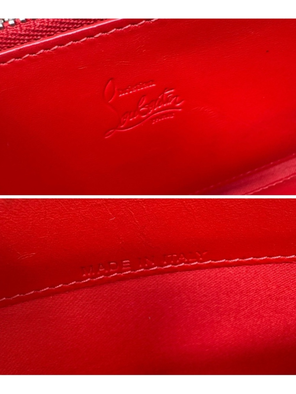 ✨🛍️ Christian Louboutin Fuchsia Panettone Studded Long Zip Around Wallet - Picture 6 of 6